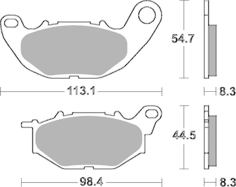 SBS FRICTION - Dual Carbon Front Brake Pads - (Track Use) - 931DC-