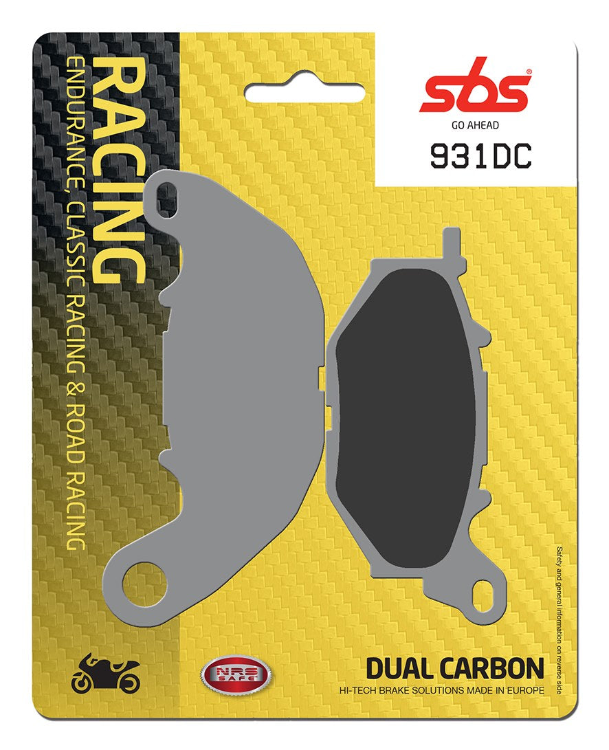 SBS FRICTION - Dual Carbon Front Brake Pads - (Track Use) - 931DC-