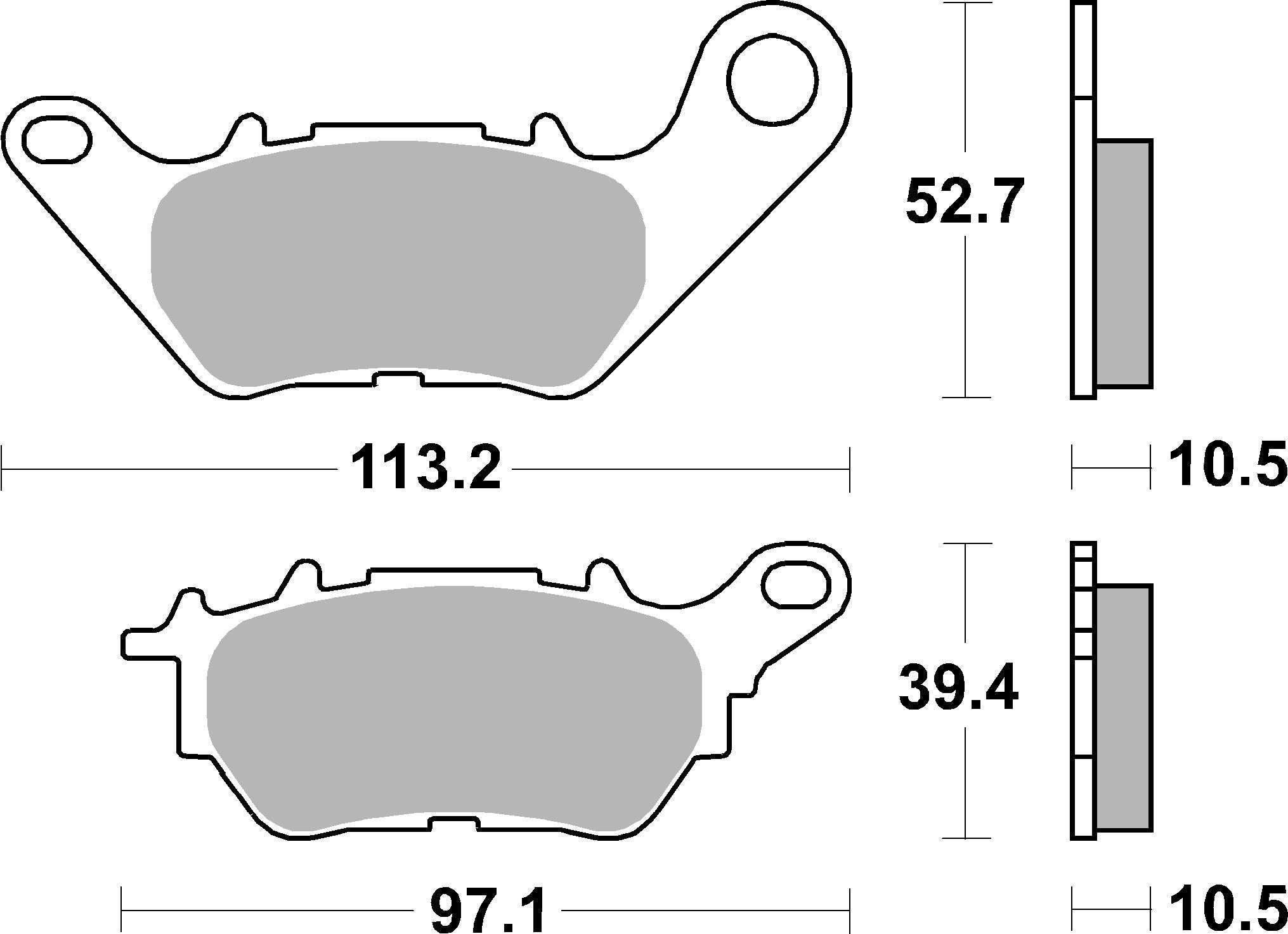 SBS FRICTION - Ceramic Rear Brake Pads (SBS 230) - 932HF-