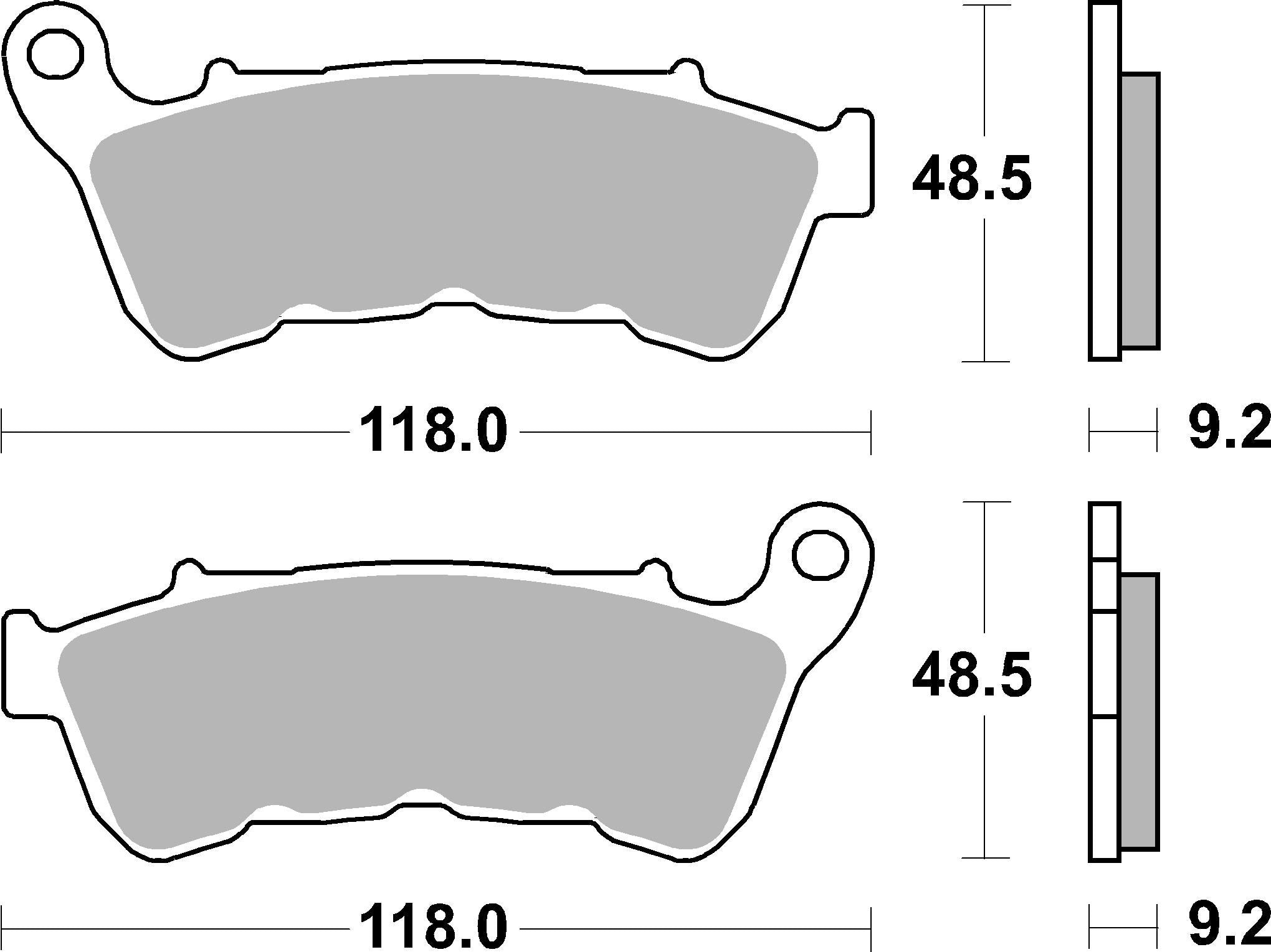 SBS FRICTION - Ceramic Front H-D Brake Pads - 934H.HF-
