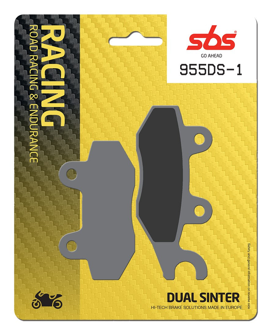 SBS FRICTION - Dual Sinter Front Racing Brake Pads - Moto2, 3 & WSBK SPEC (NINJA 400) - 955DS-