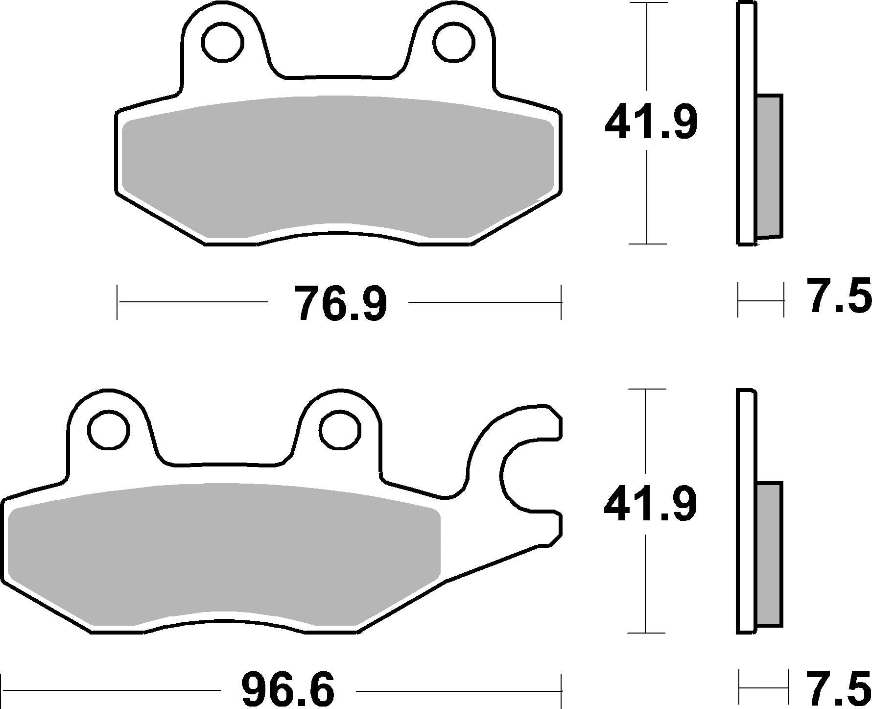 SBS FRICTION - Dual Sinter Front Racing Brake Pads - Moto2, 3 & WSBK SPEC (NINJA 400) - 955DS-