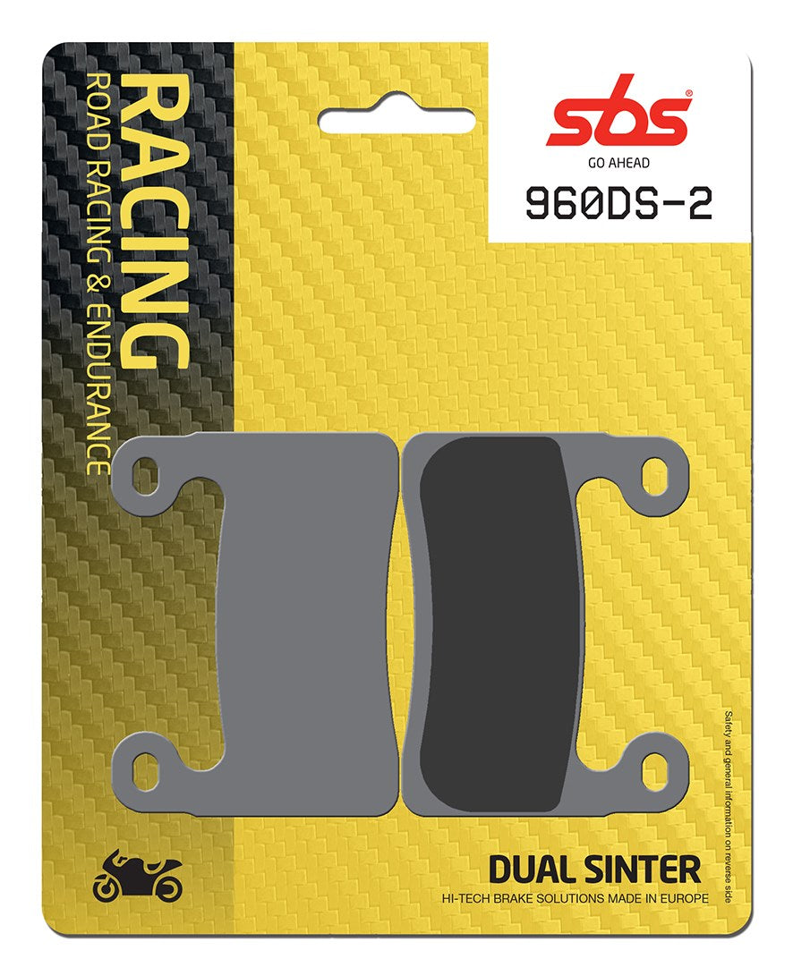SBS FRICTION - Dual Sinter Front Racing Brake Pads - Moto2, 3 & WSBK SPEC - 960DS2-