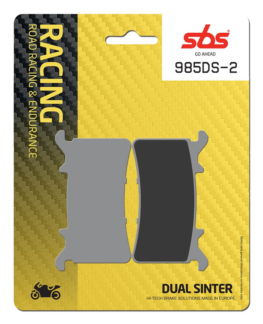 SBS FRICTION - Dual Sinter Front Racing Brake Pads - Moto2, 3 & WSBK SPEC - 985DS2-