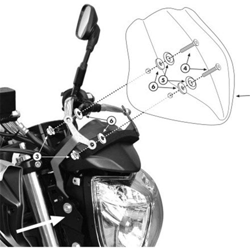 GIVI AIRSTAR KIT FOR 247A/N SUZ GSR600