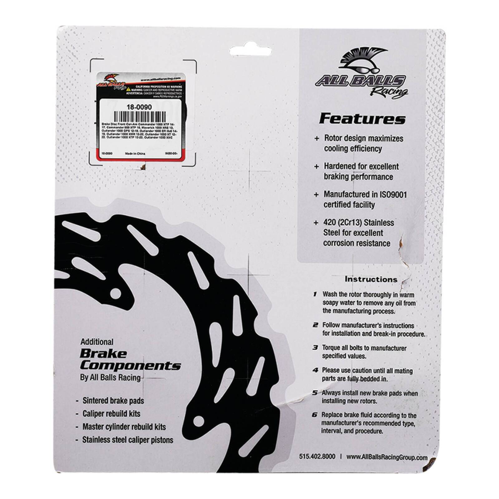 Brake Disc Front / Rear – 18-0090