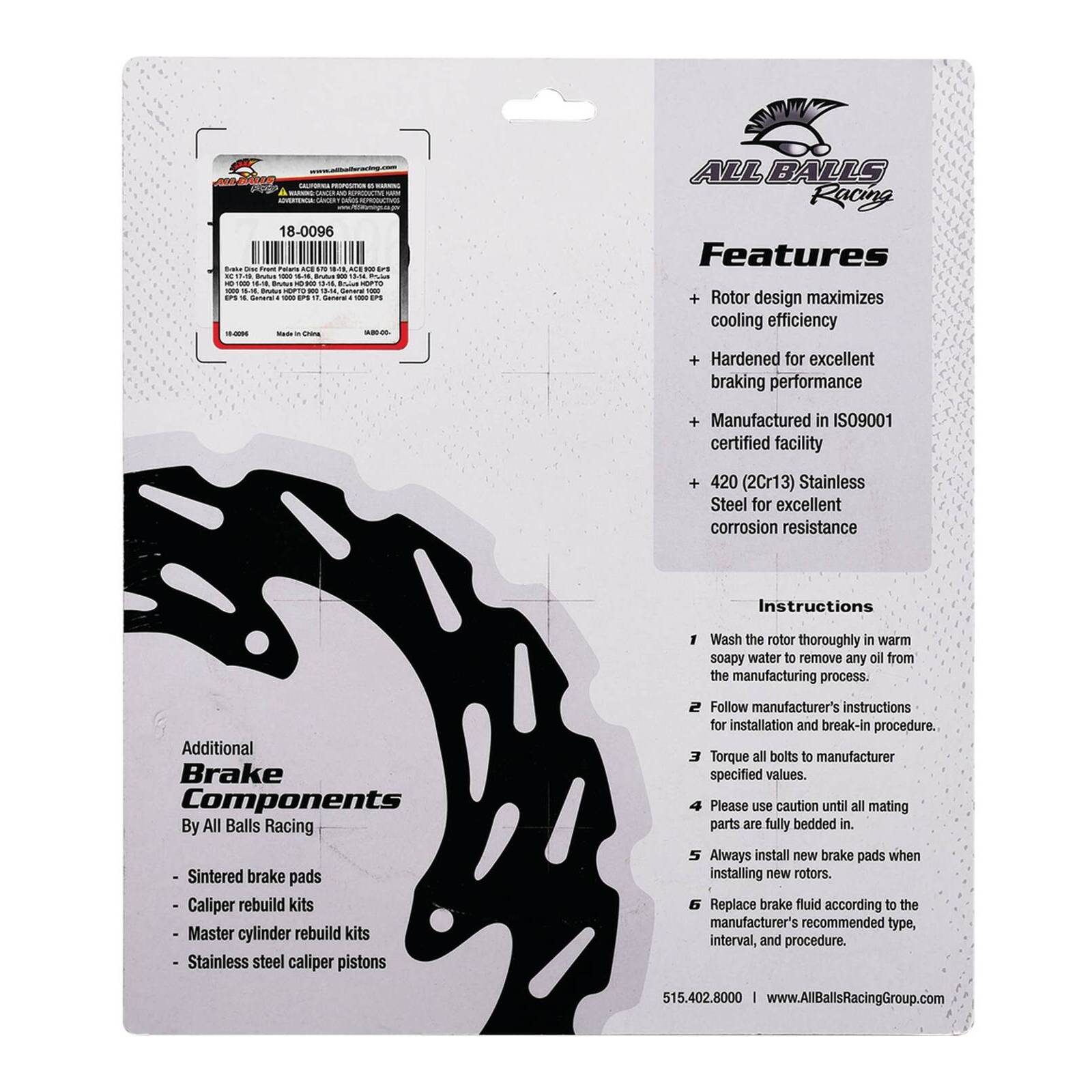 Brake Disc Front / Rear – 18-0096