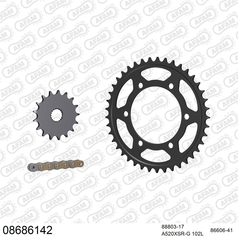 AFAM CHAIN SPROCKET KIT STEEL TRIUMPH STREET TWIN 900 2016-2023