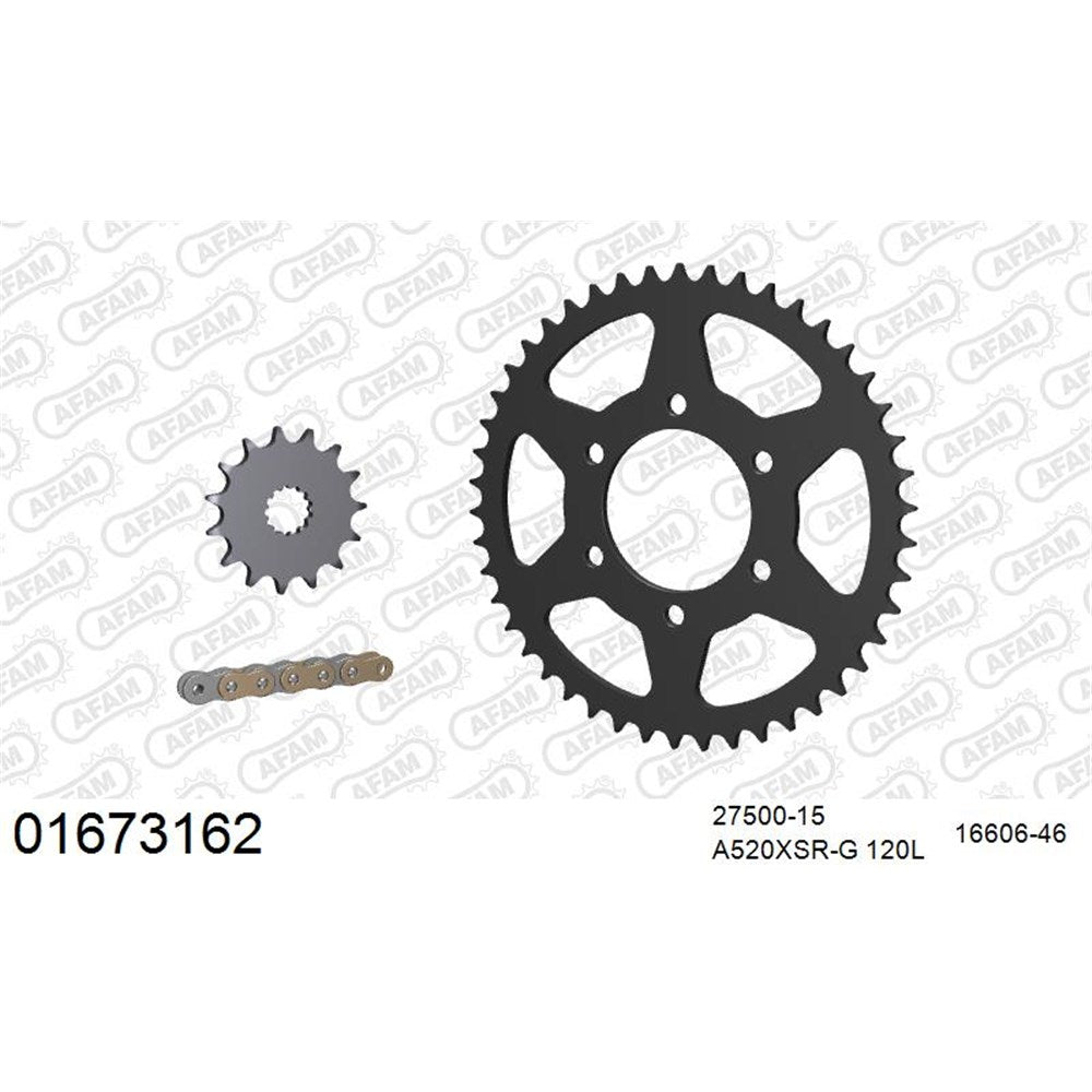 AFAM CHAIN SPROCKET KIT STEEL KAWASAKI VULCAN 650 S ABS 2019-2023