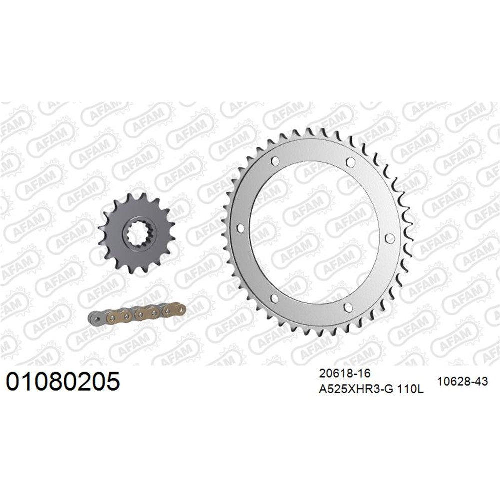 AFAM CHAIN SPROCKET KIT STEEL HONDA VFR 800 X CROSSRUNNER 2015-2019
