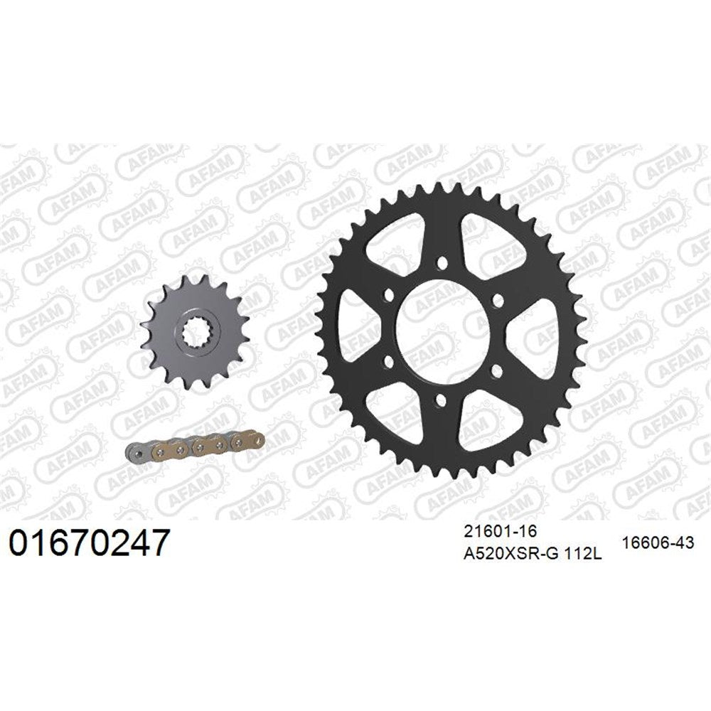 AFAM CHAIN SPROCKET KIT STEEL KAWASAKI ZX 6 R 636 2013-2018