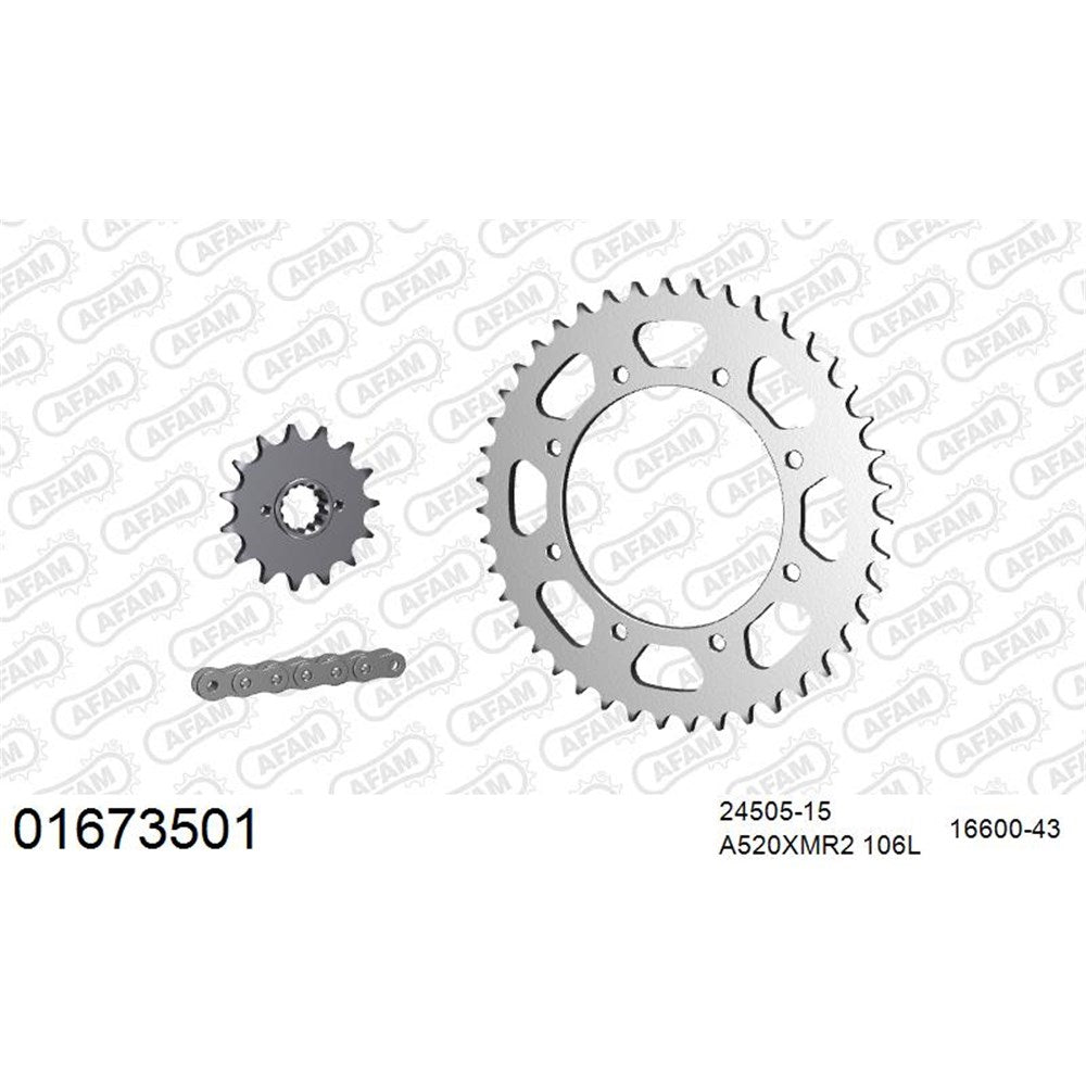 AFAM CHAIN SPROCKET KIT STEEL KAWASAKI KLR 650 2006-2014