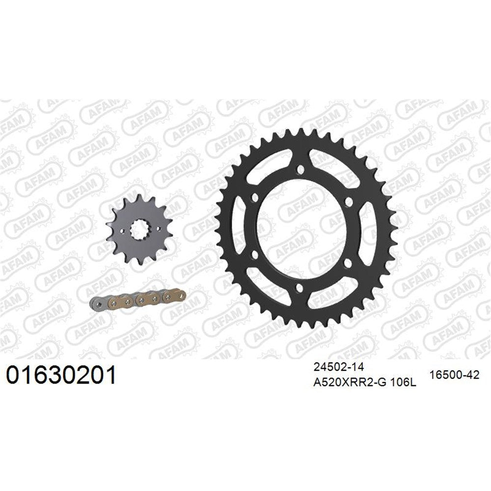 AFAM CHAIN SPROCKET KIT STEEL KAWASAKI NINJA 300 2013-2016