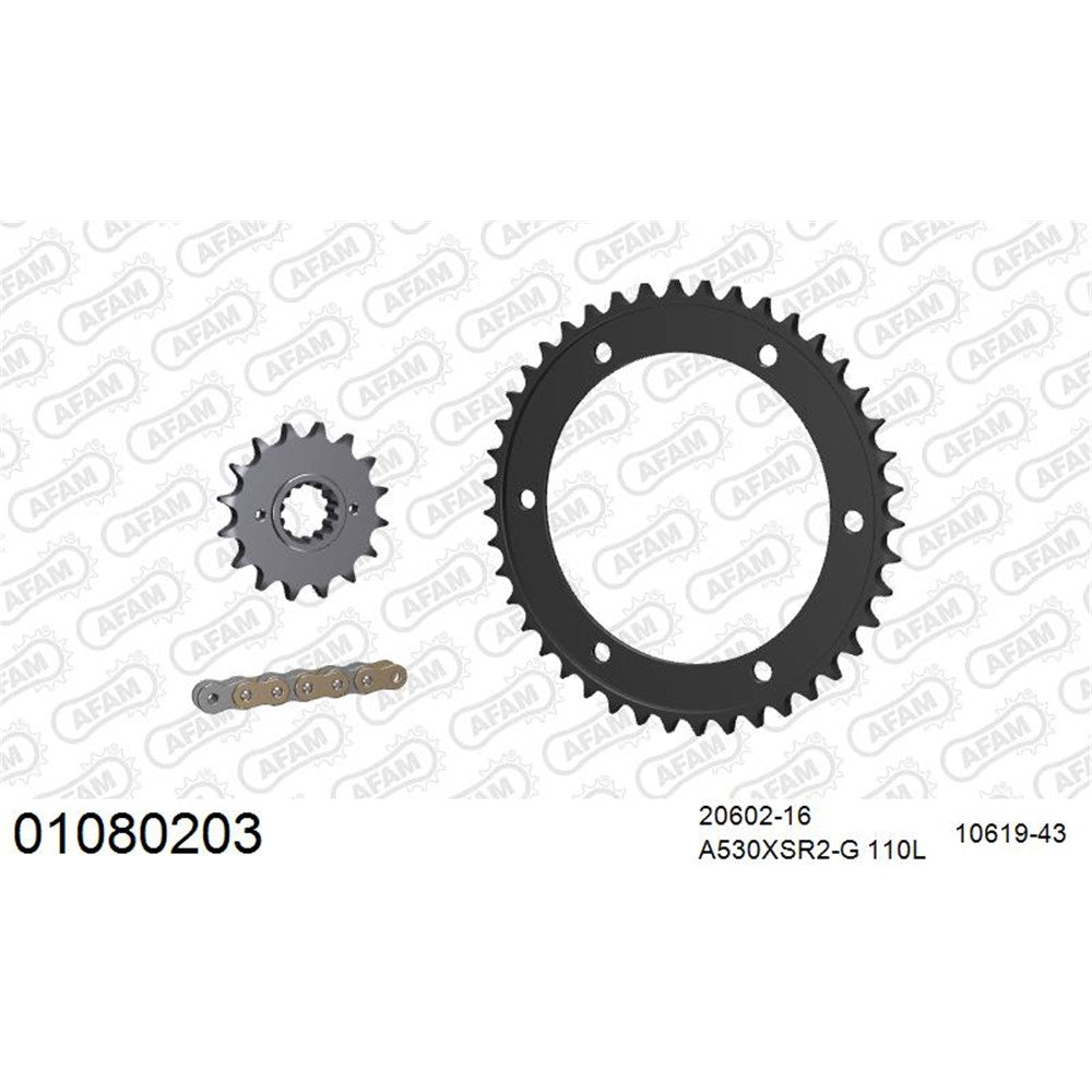 AFAM CHAIN SPROCKET KIT STEEL HONDA VFR 800 X CROSSRUNNER 2011-2014