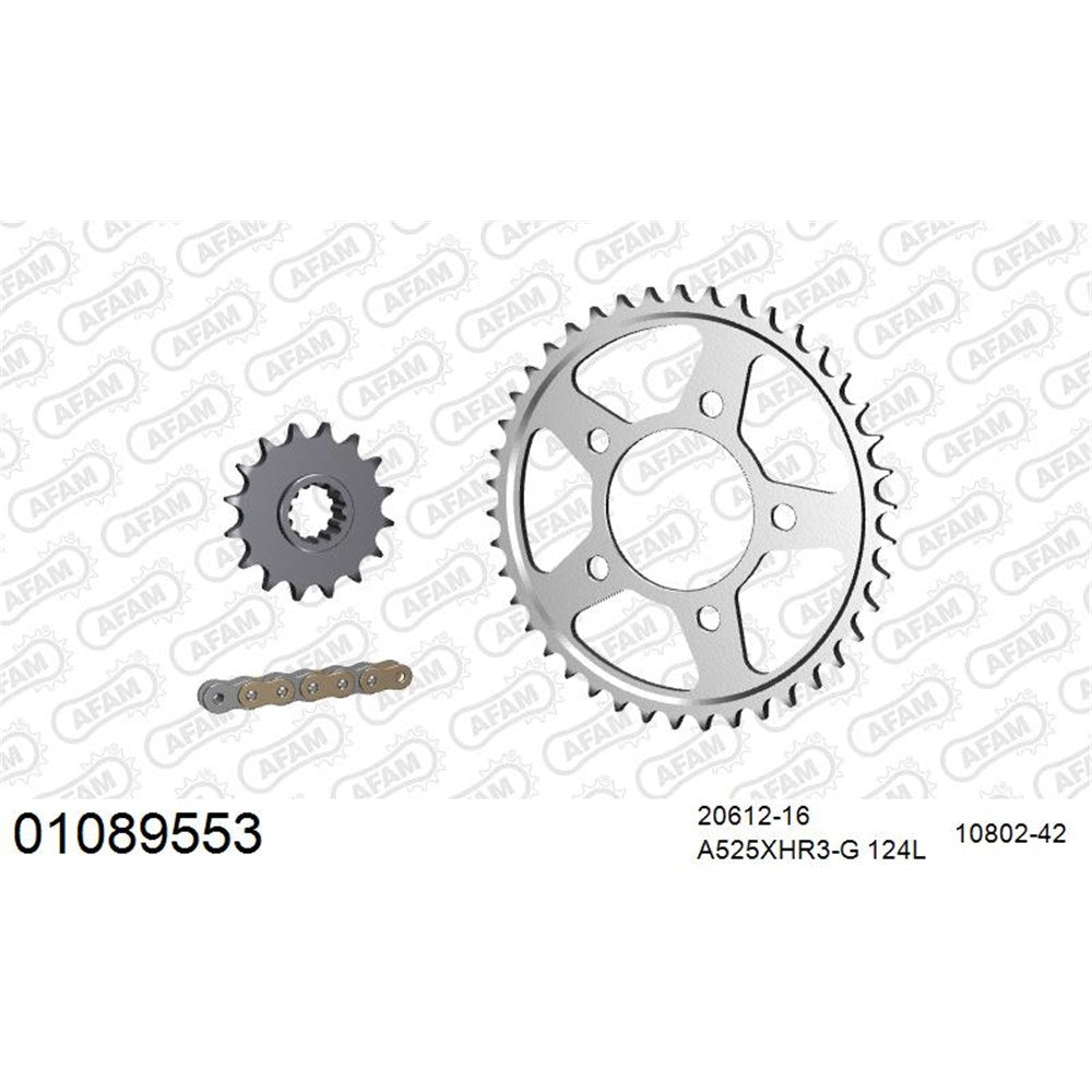 AFAM CHAIN SPROCKET KIT STEEL HONDA CRF 1000 2016-2019
