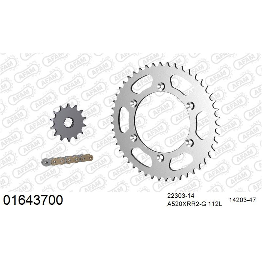 AFAM CHAIN SPROCKET KIT STEEL SUZUKI DR-Z 400 E 2000-2007
