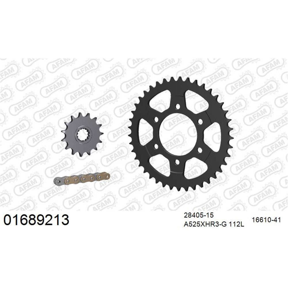 AFAM CHAIN SPROCKET KIT STEEL KAWASAKI NINJA 1000SX 2020-2023