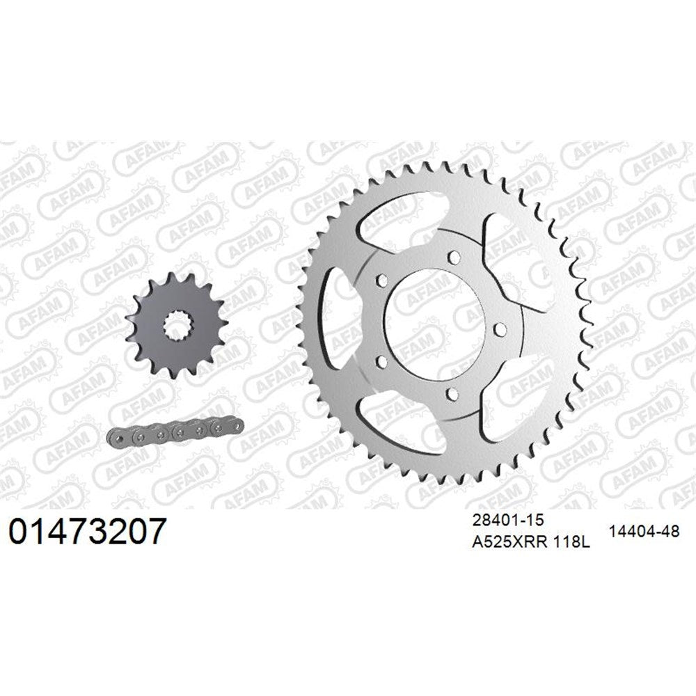 AFAM CHAIN SPROCKET KIT STEEL SUZUKI GSF 650 N BANDIT 2007-2015