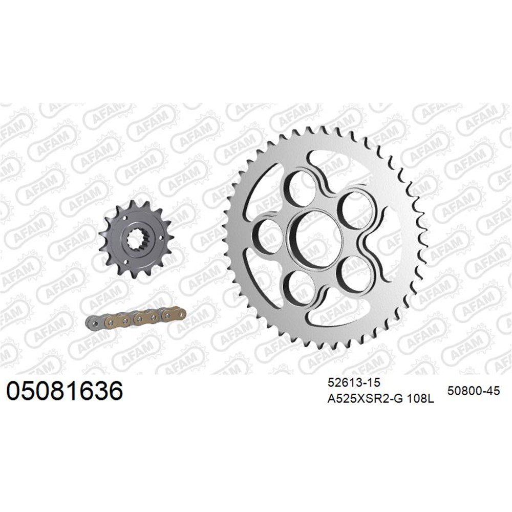AFAM CHAIN SPROCKET KIT STEEL DUCATI 821 HYPERMOTARD 2013-2015