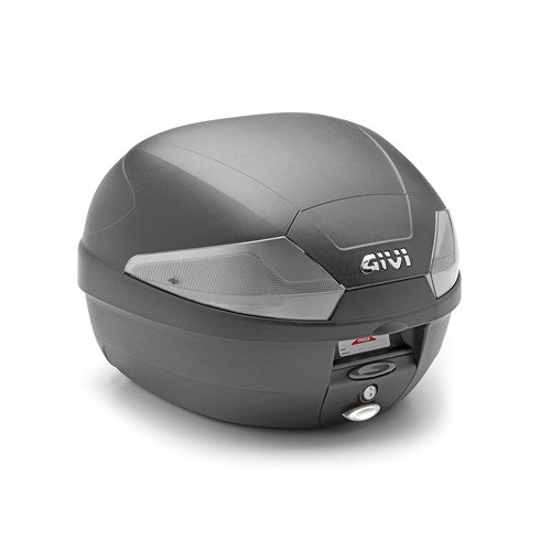 GIVI MONOLOCK TOPCASE -29L TECH BLACK/CLEAR - INCLUDES UNIVERSAL PLATE