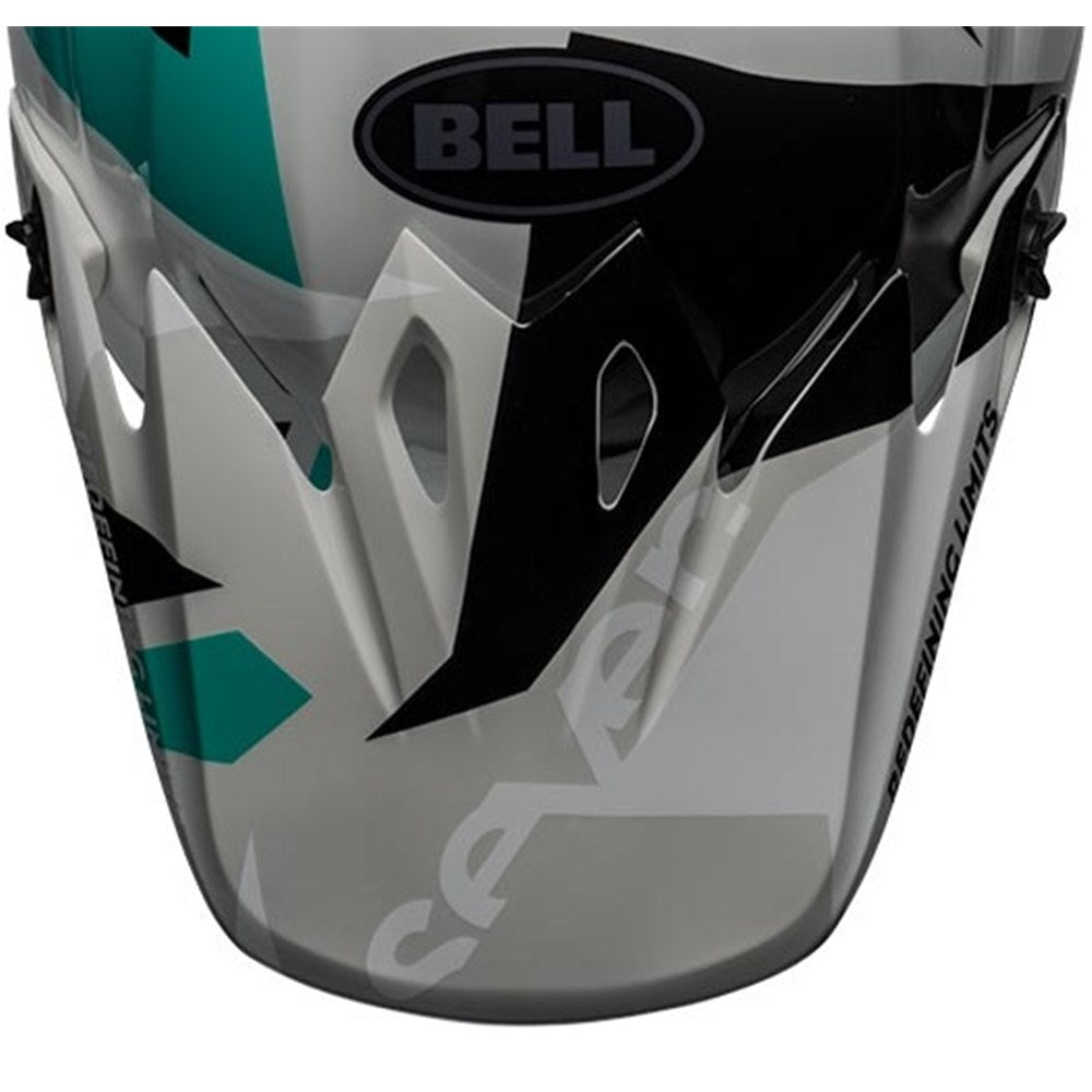 BELL S/P - MX-9 MIPS PEAK SE SEVEN BATTLESHIP GRY/AQUA #