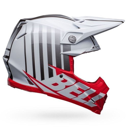 BELL MOTO-9S FLEX SPRINT MATTE/GLOSS - WHITE/RED