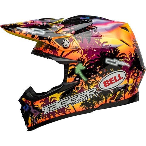 BELL MOTO-9S FLEX TAGGER TROPICAL FEVER - YELLOW/ORANGE