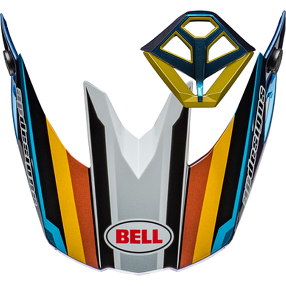 BELL S/P - MOTO-10 PEAK M/PIECE KIT TOMAC 24 WHT/GLD #