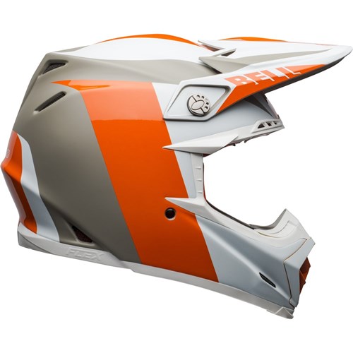 BELL MOTO-9 FLEX DIVISION - MATTE GLOSS WHITE/ORANGE/SAND