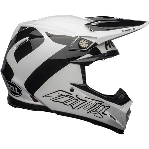BELL MOTO-9 FLEX FASTHOUSE NEWHALL - WHITE/BLACK