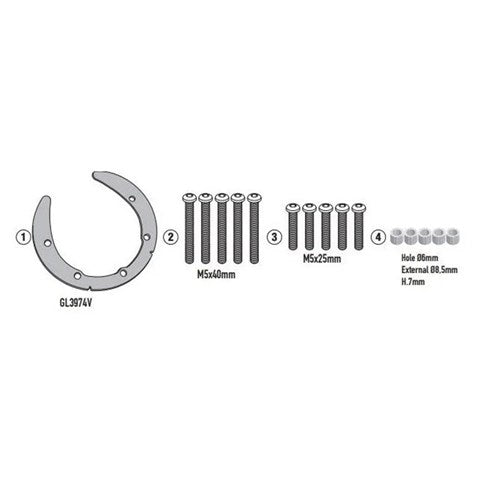 GIVI TANKLOCK FLANGE FITTING KIT KTM DUKE 890 21-