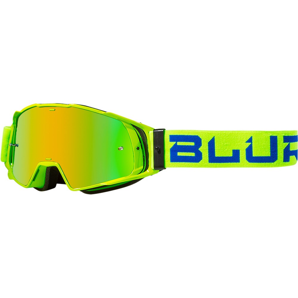 BLUR B-20 GOGGLE FLAT HI-VZ/BLU (RAD-RED LENS)