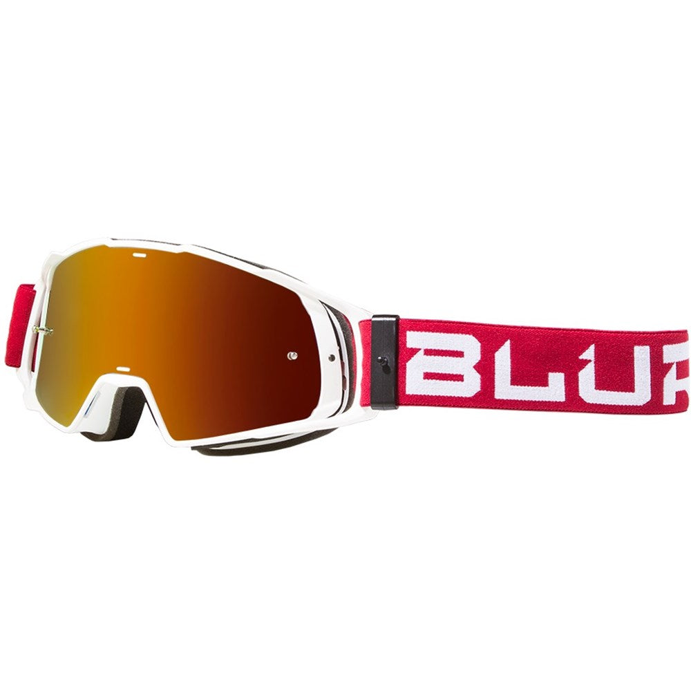 BLUR B-20 GOGGLE FLAT RUBY RED/WHT (RAD-RED LENS)