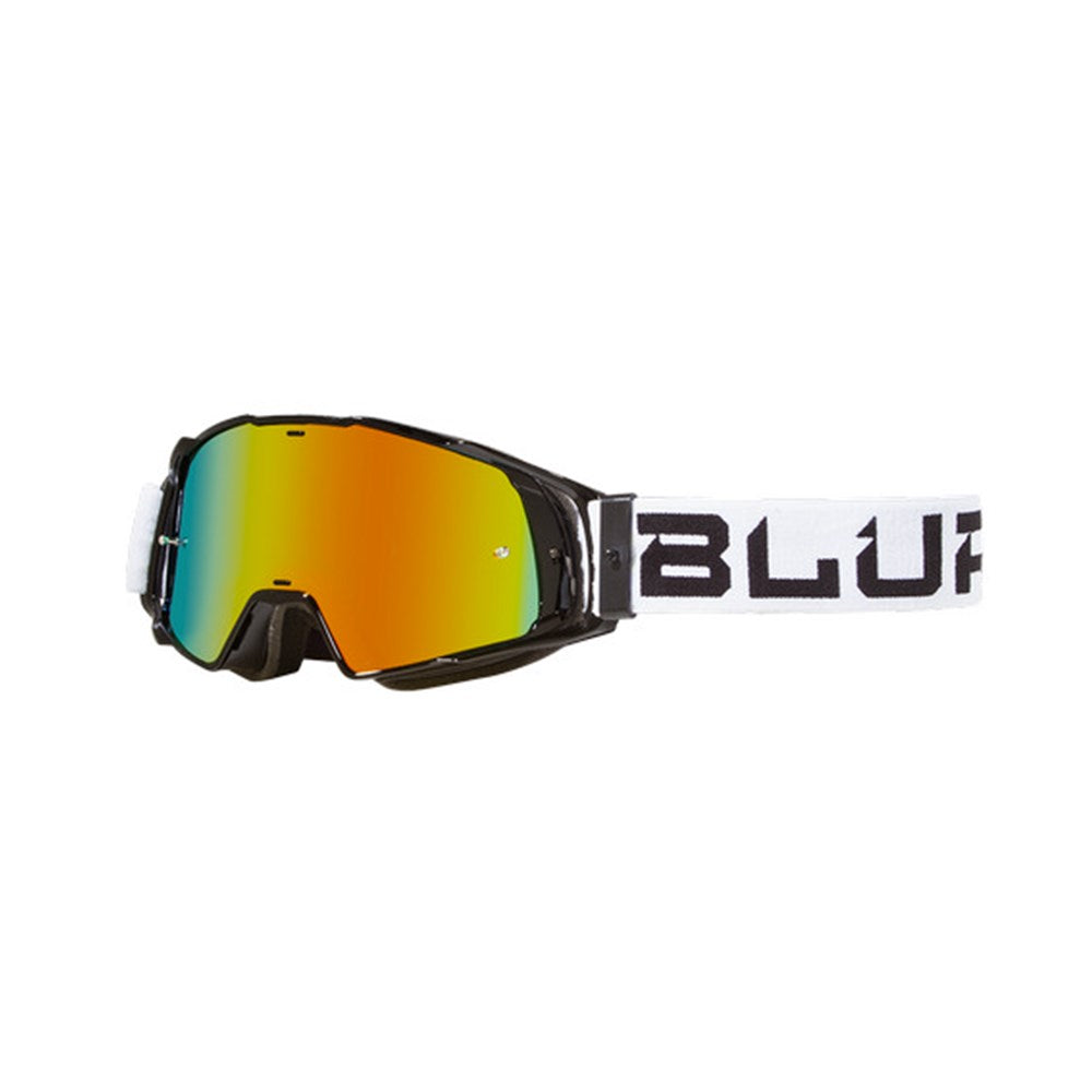 BLUR B-20 GOGGLE FLAT RUBY RED/WHT (RAD-RED LENS)