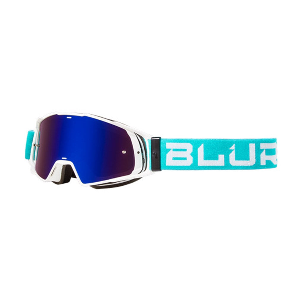 BLUR B-20 GOGGLE FLAT TEAL/WHT (RAD-BLU LENS)
