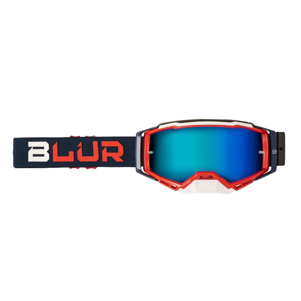 BLUR B-40 GOGGLE BLU/RED (BLU LENS)