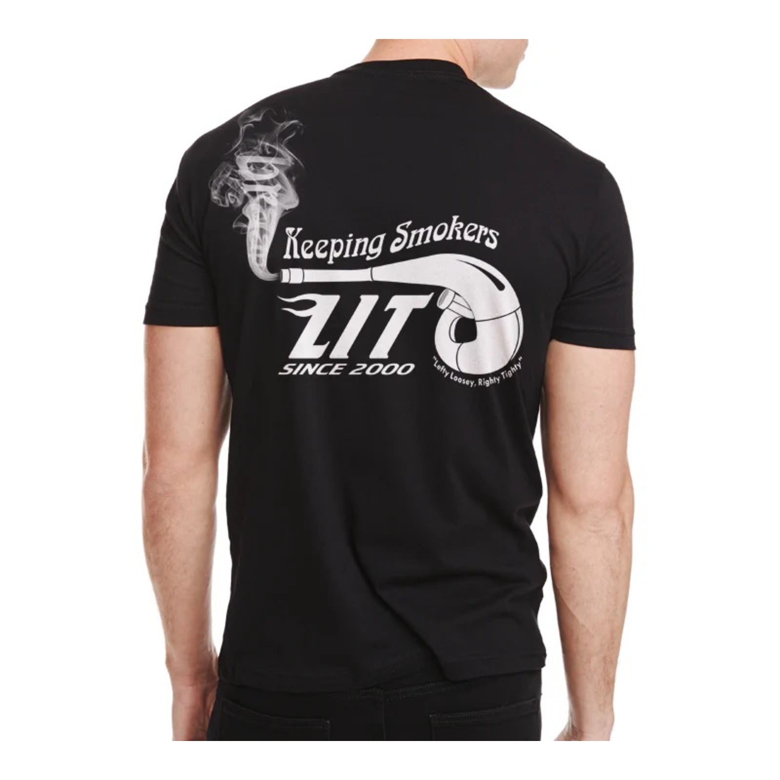 Bolt Keep Smokers Lit T-Shirt - Black (2XL)