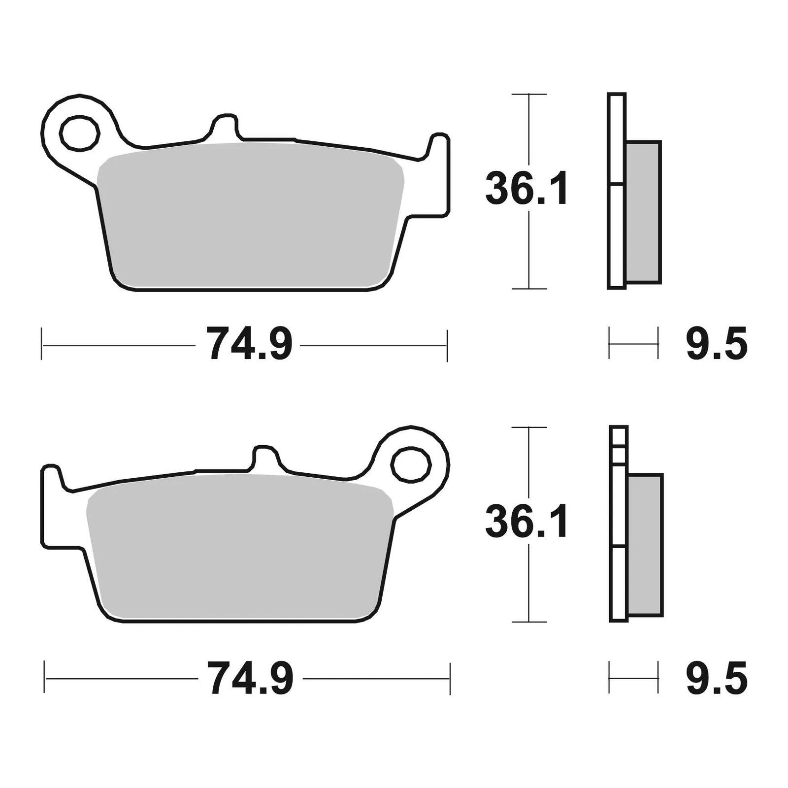 Brembo Prime Brake Pad Carbon Ceramic Rear 07HO26TT