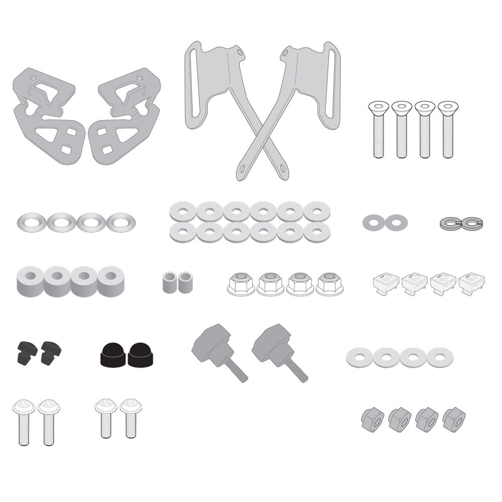 GIVI SPECIFIC WINDSCREEN FITTING KIT - PIAGGIO VESPA GTS 125-300/SUPER 23-24 (NEEDS SCREEN 104A)