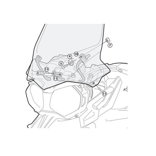 GIVI SPECIFIC FITTING KIT FOR 6401DT