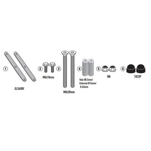 GIVI SPECIFIC FITTING KIT FOR 6711DT