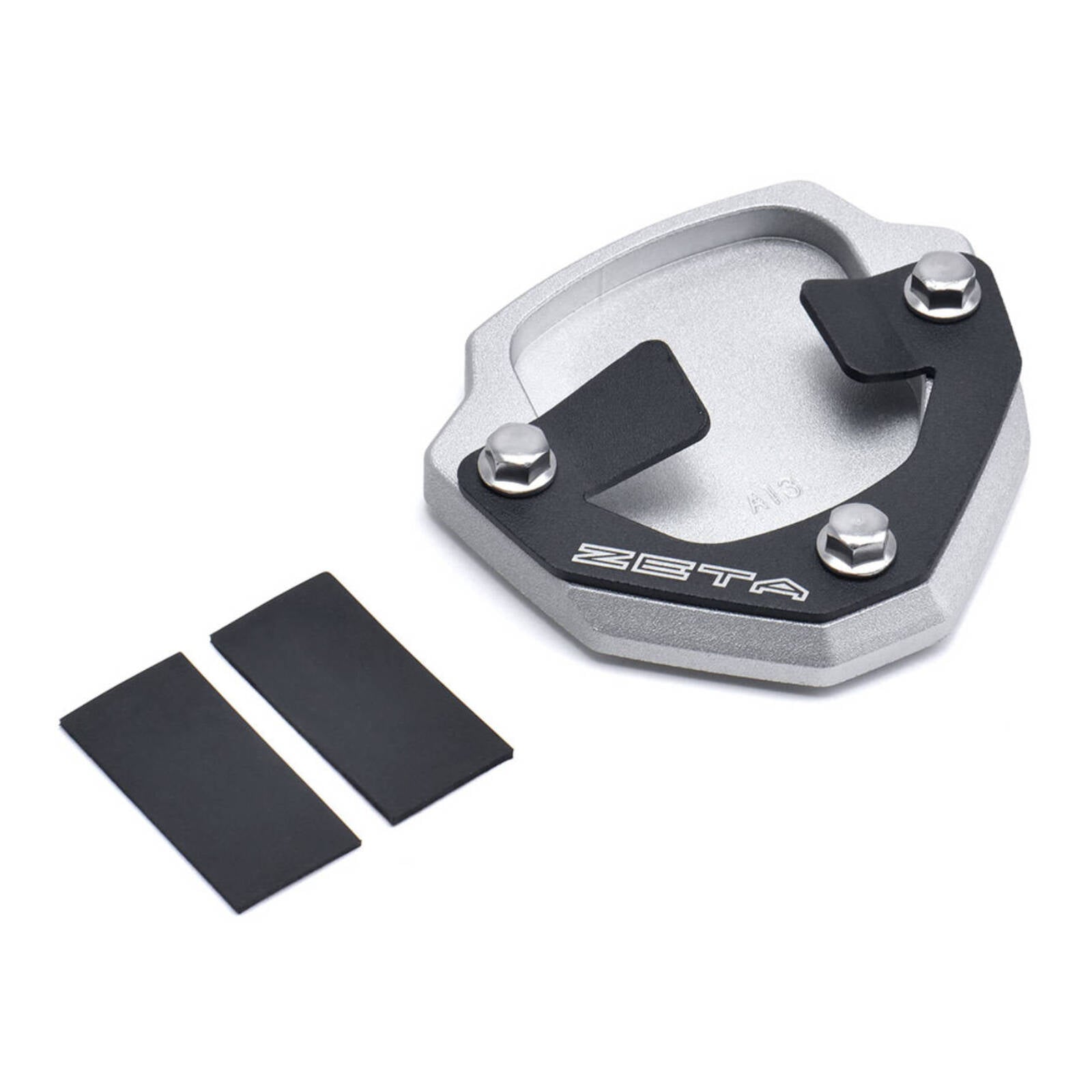Zeta Side Stand Extender - Black / Silver - Yamaha Tenere 700 ('20-)