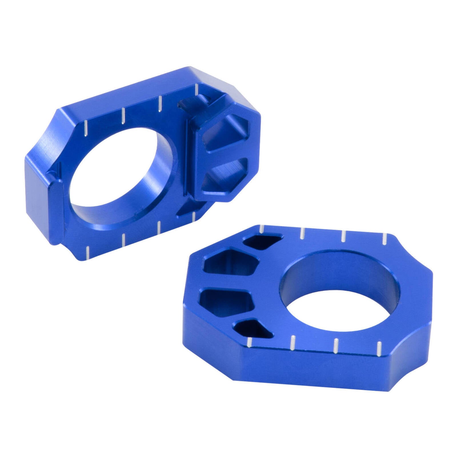 Zeta Rear Axle Block - Kawasaki KX / KXF ('03-'16), Suzuki RM-Z ('04-) - Blue