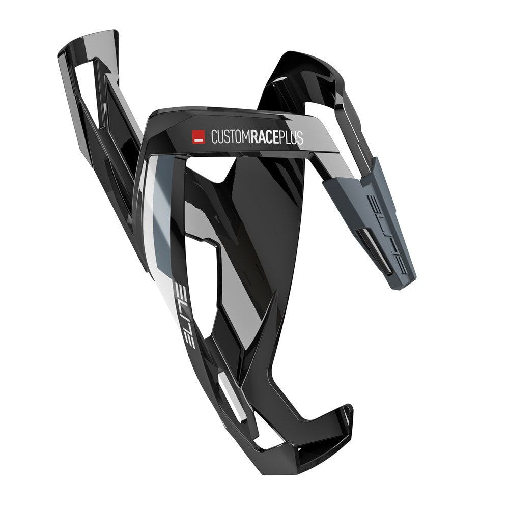 ELITE BOTTLE CAGE CUSTOM RACE PLUS BLACK GLOSSY WHITE