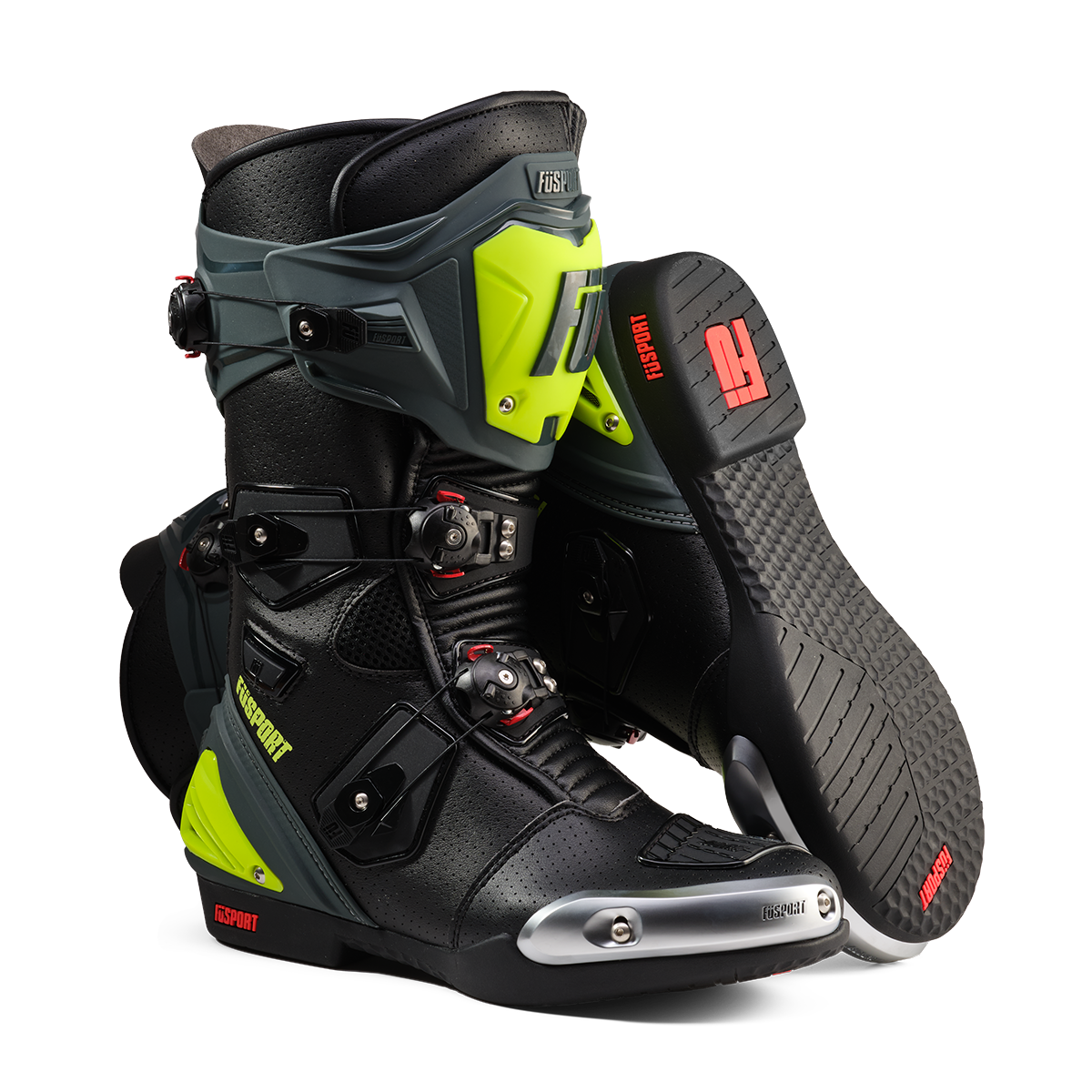 XR1 PERFORATED BOOT BLACK/FLURO YELLOW SIZE EU39/US7/UK6
