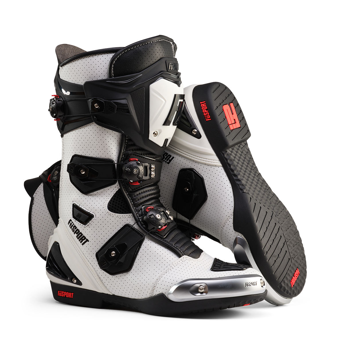 XR1 PERFORATED BOOT WHITE/BLACK SIZE EU42/US9/UK8