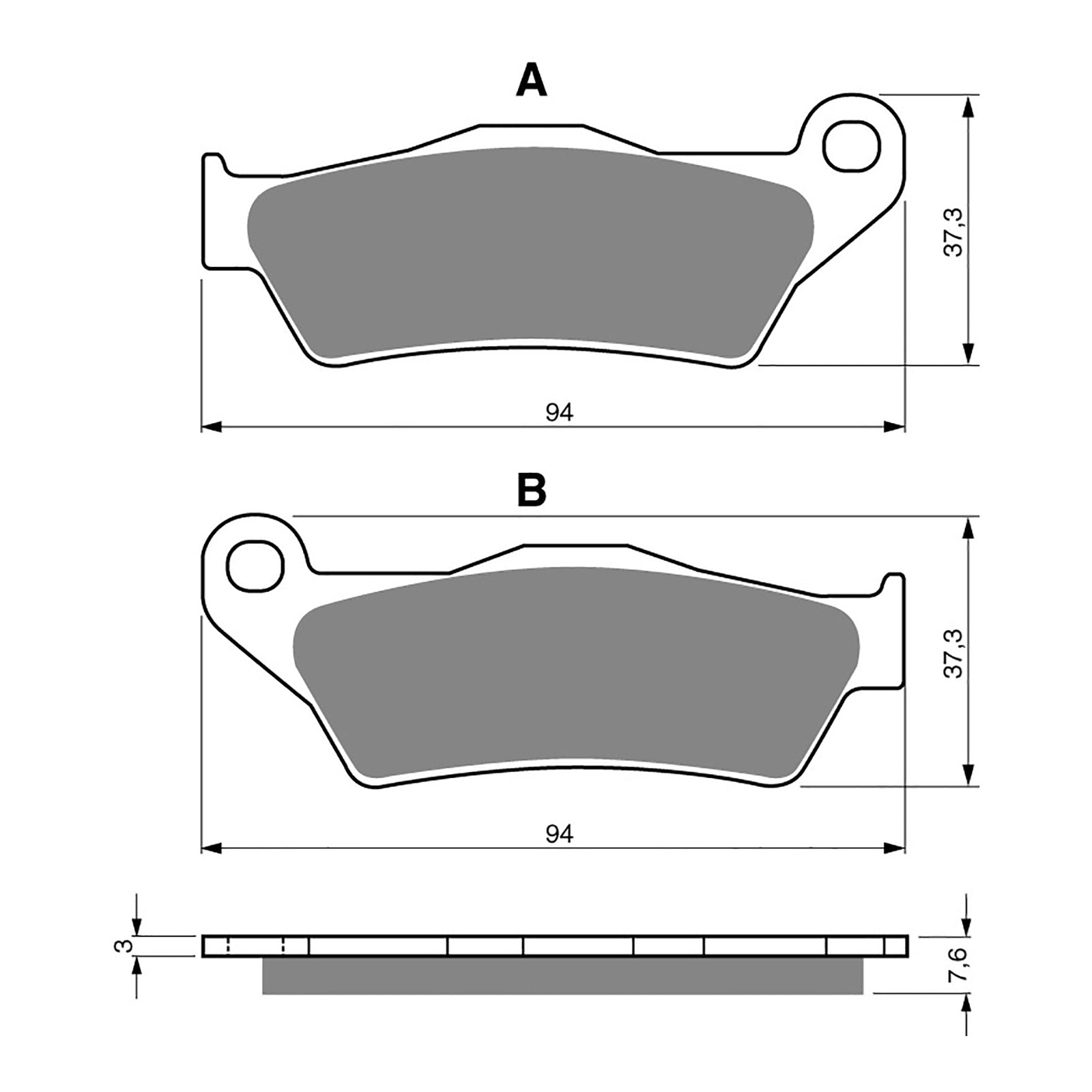 GOLDfren Brake Pads Off-Road Racing GF031 - K5 (PR114)