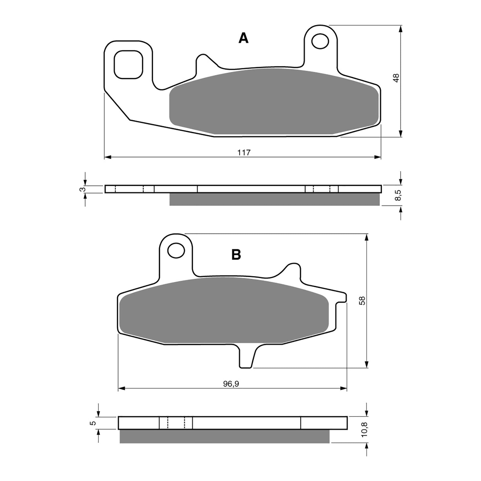 GOLDfren Brake Pads GF036 - K5