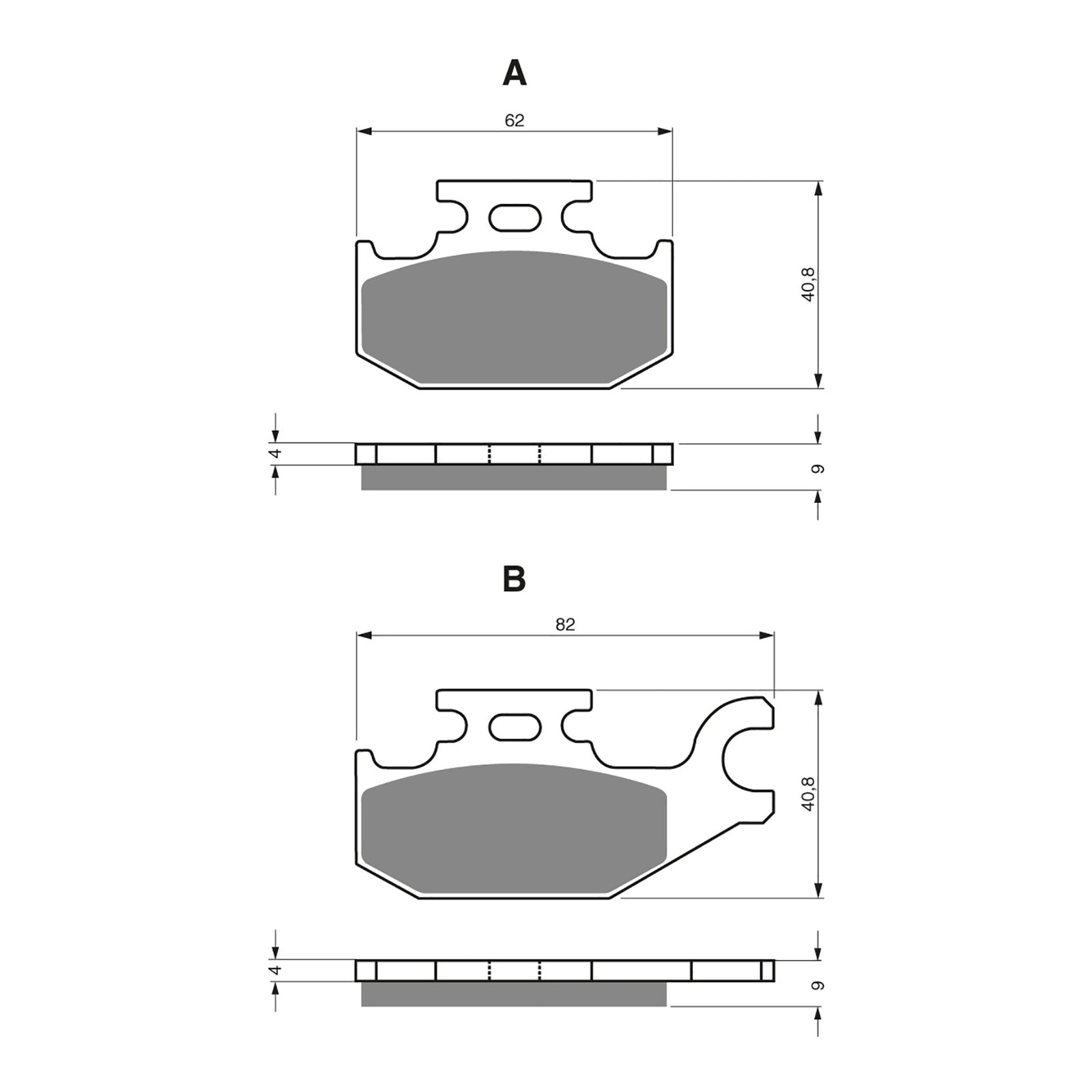 GOLDfren Brake Pads Off-Road Racing GF182 - K5 ( PR283 )