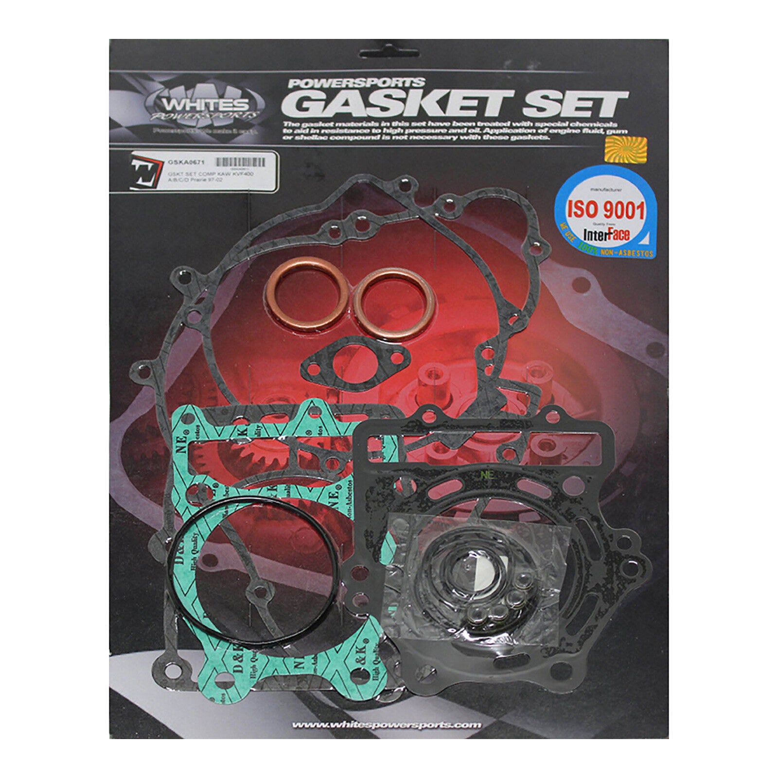 Whites Gasket Set Complete Kawasaki KVF400 A/B/C/D Prairie '97-'02